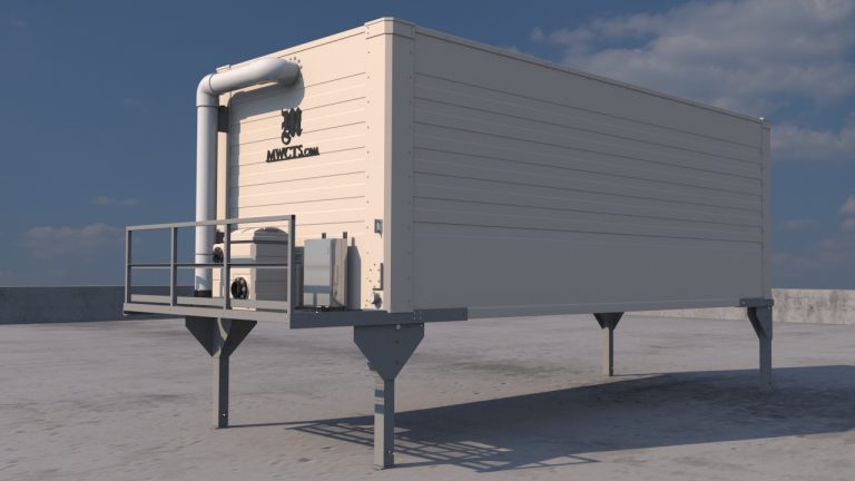 Rendering of an MWCTS rental cooling tower module